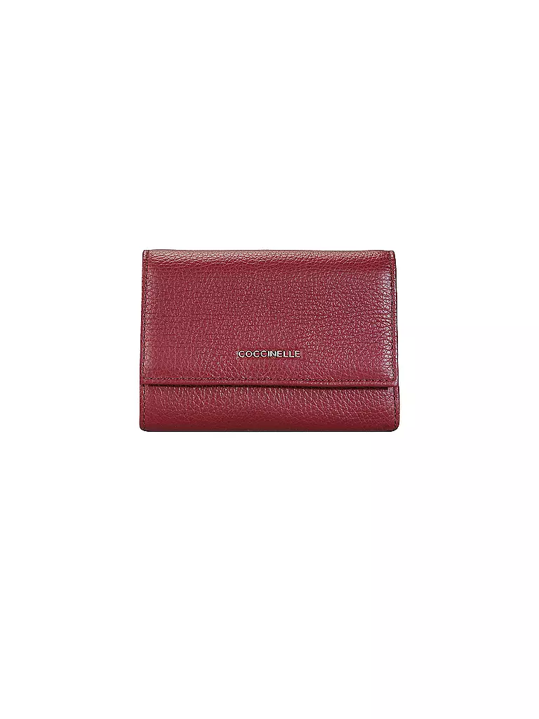 COCCINELLE | Portafoglio METALLIC SOFT | Rosso scuro