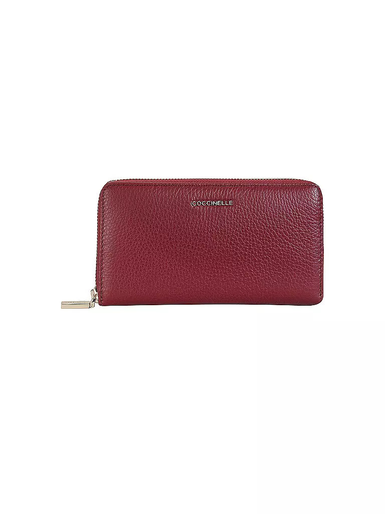 COCCINELLE | Portafoglio METALLIC SOFT | Rosso scuro