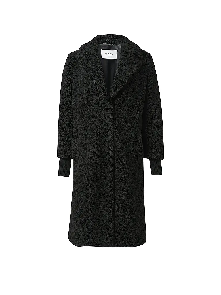 COMMA IDENTITY | Cappotto in pelliccia sintetica | Nero