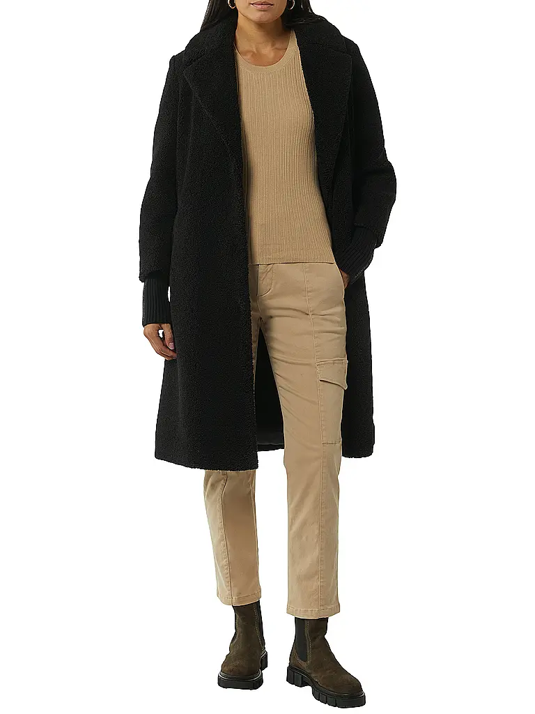 COMMA IDENTITY | Cappotto in pelliccia sintetica | Nero