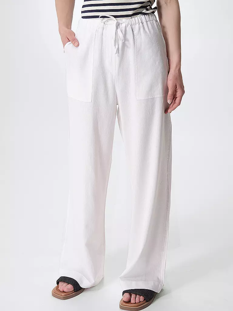 COMMA IDENTITY | Leinenhose | Bianco