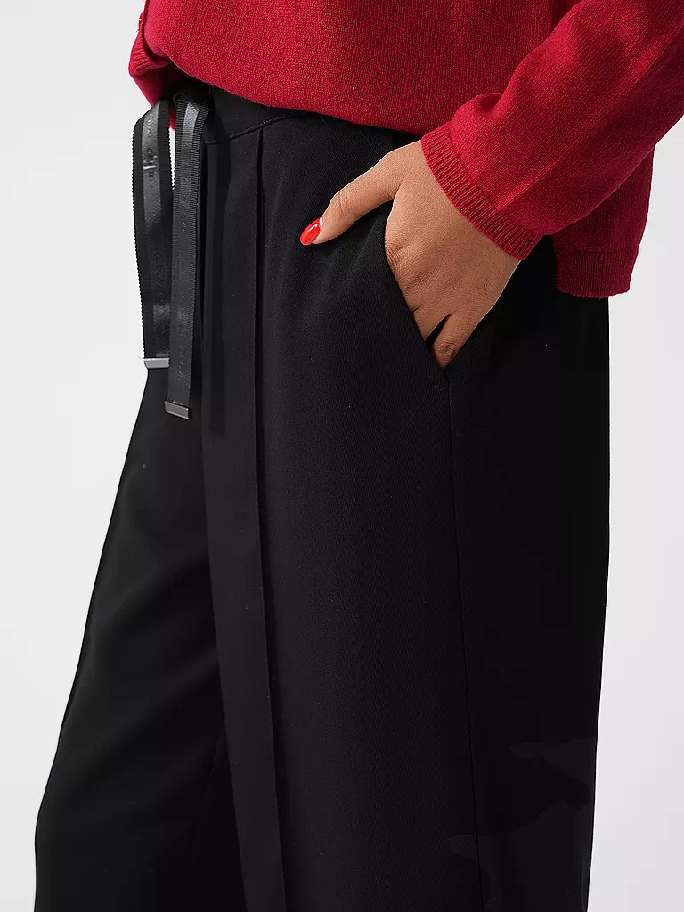 COMMA IDENTITY | Marlenehose Wide Leg | Nero