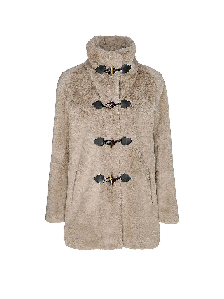 Giacca in pelliccia sintetica beige 46