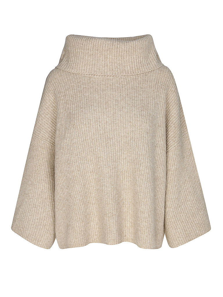 Pullover a collo alto beige L