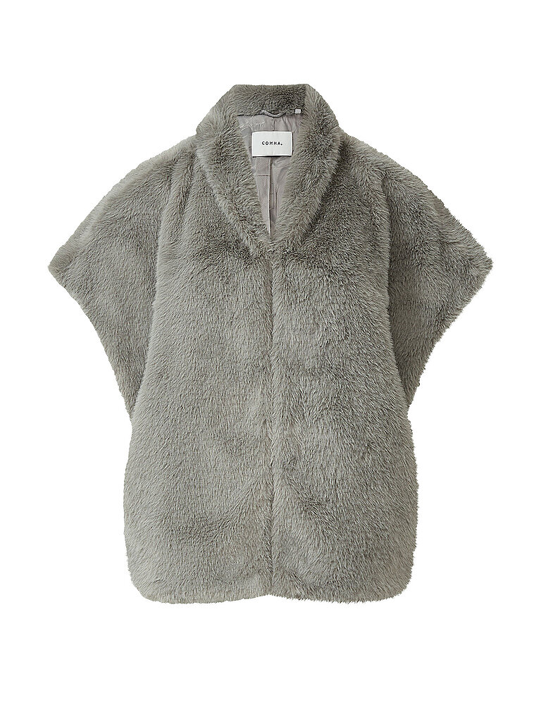 Gilet in pelliccia sintetica grigio XS