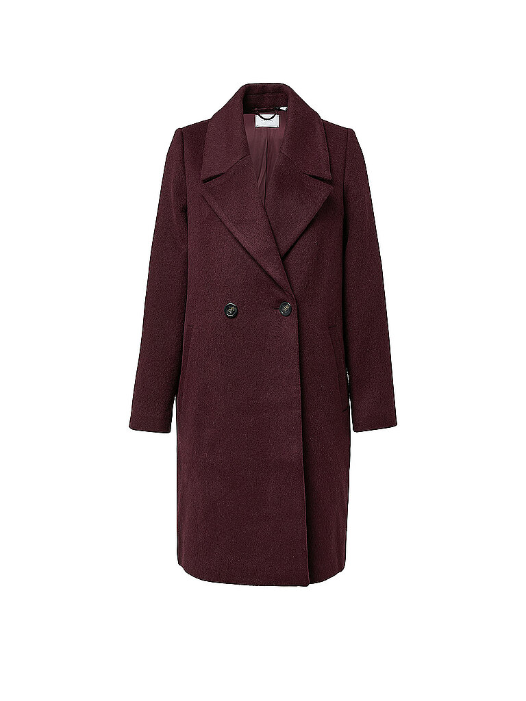 Cappotto di lana rosso scuro XS