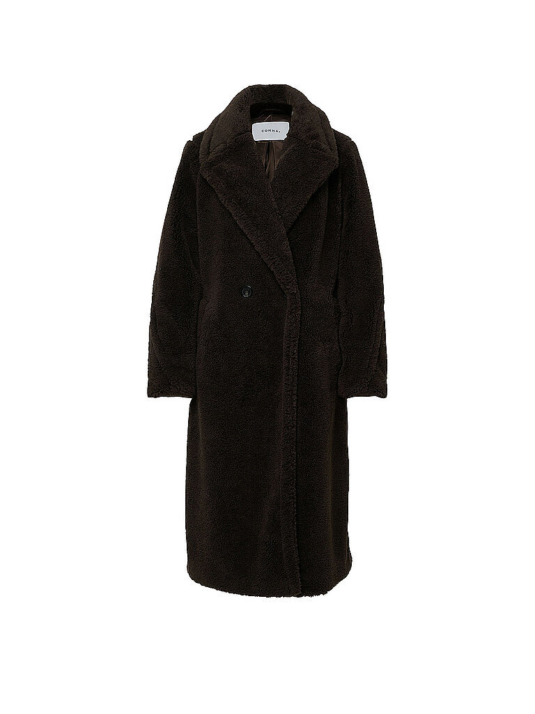 Cappotto in pelliccia sintetica beige S