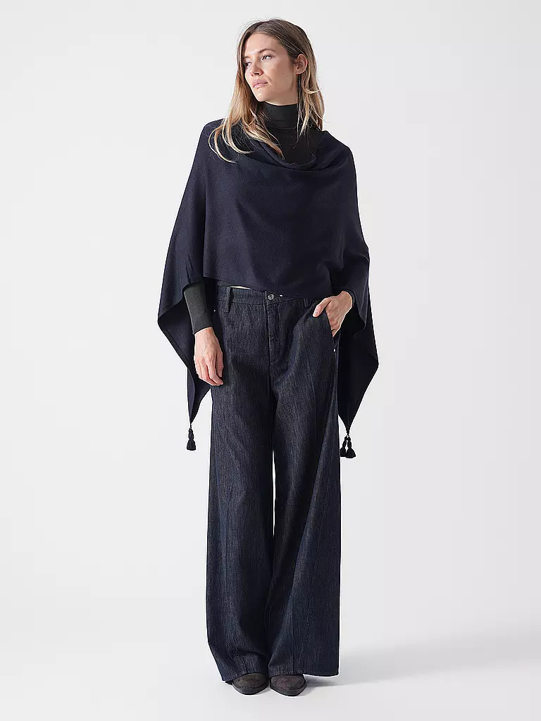COMMA | Cape - Poncho | Blu scuro