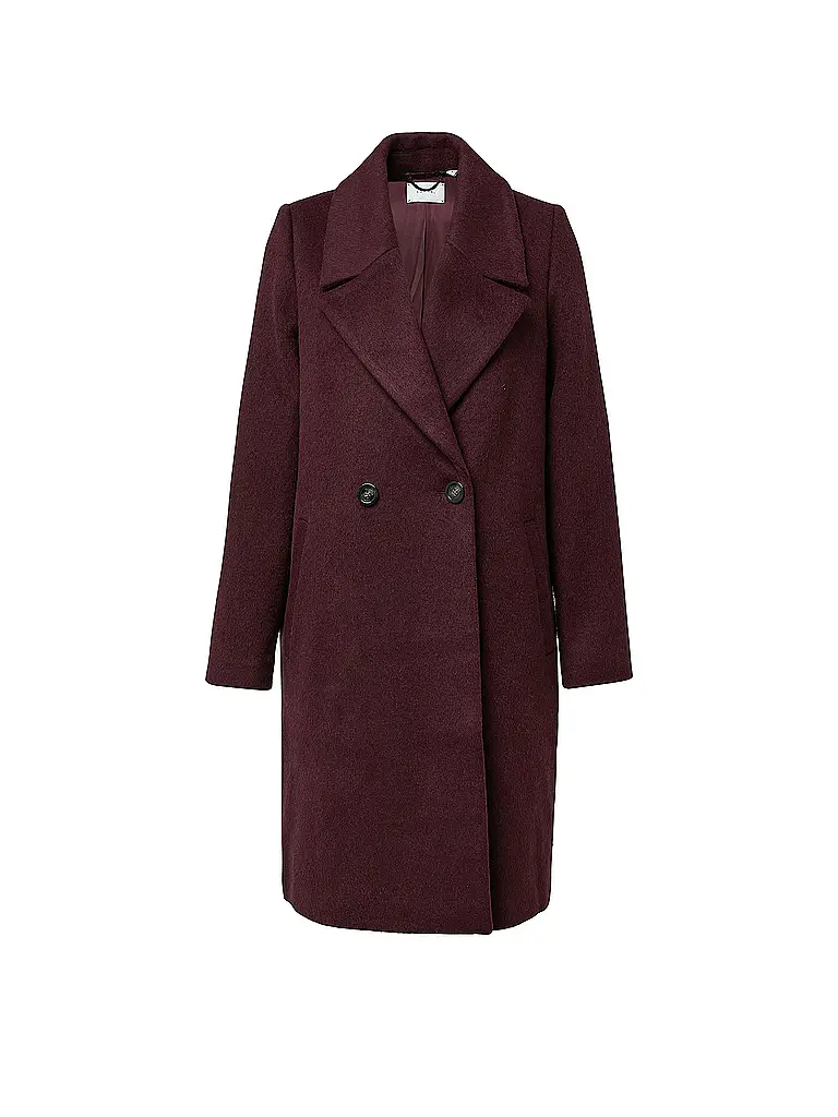 COMMA | Cappotto di lana | Rosso scuro