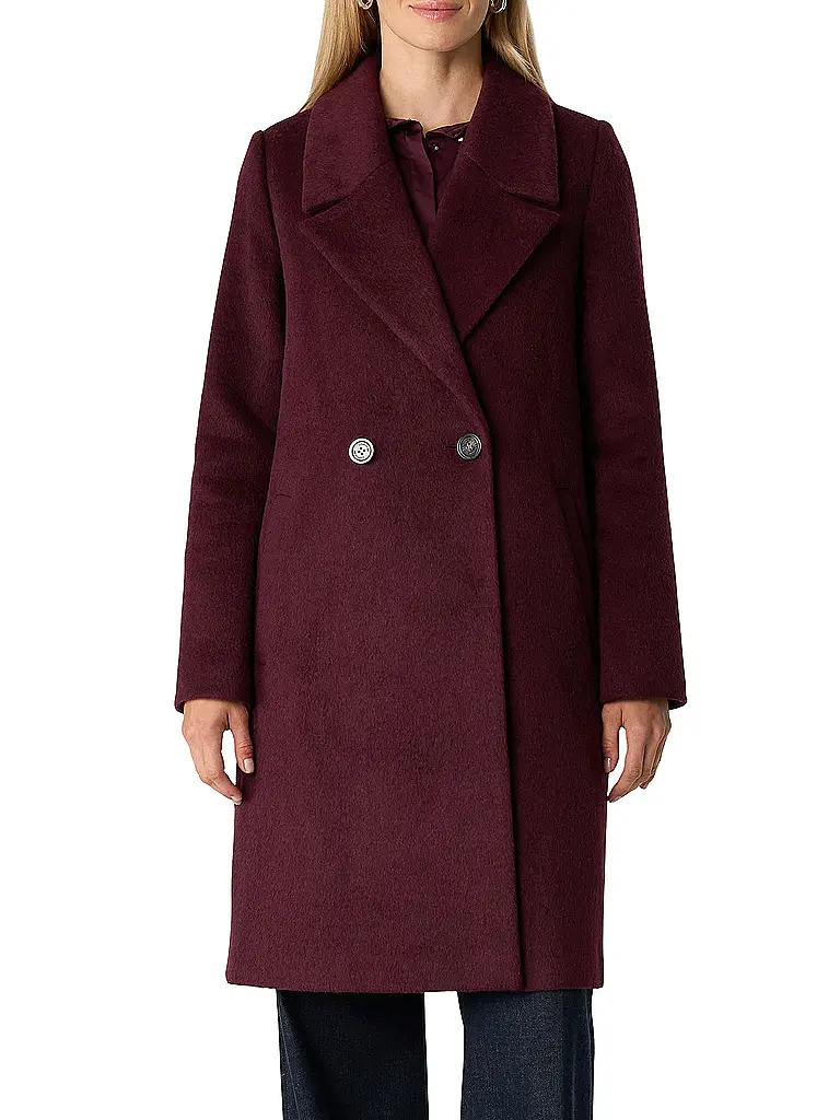 COMMA | Cappotto di lana | Rosso scuro