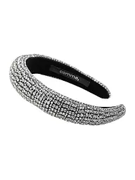 COMMA | Cerchietto per capelli con perle decorative | Argento
