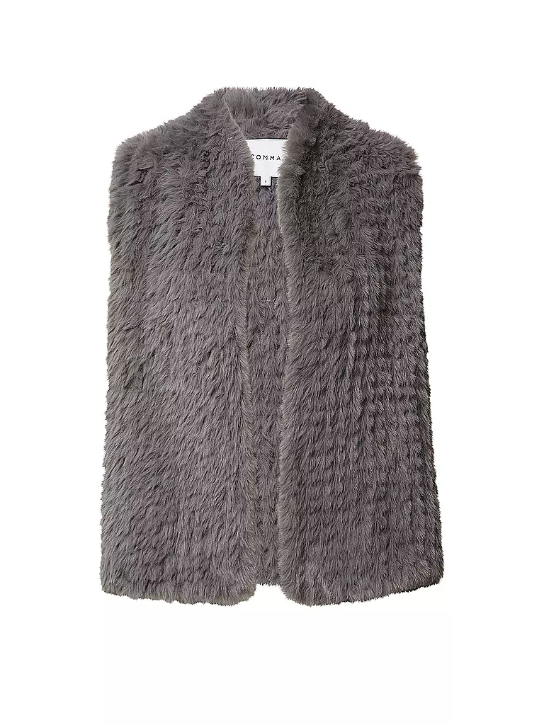 COMMA | Gilet effetto pelliccia | Grigio