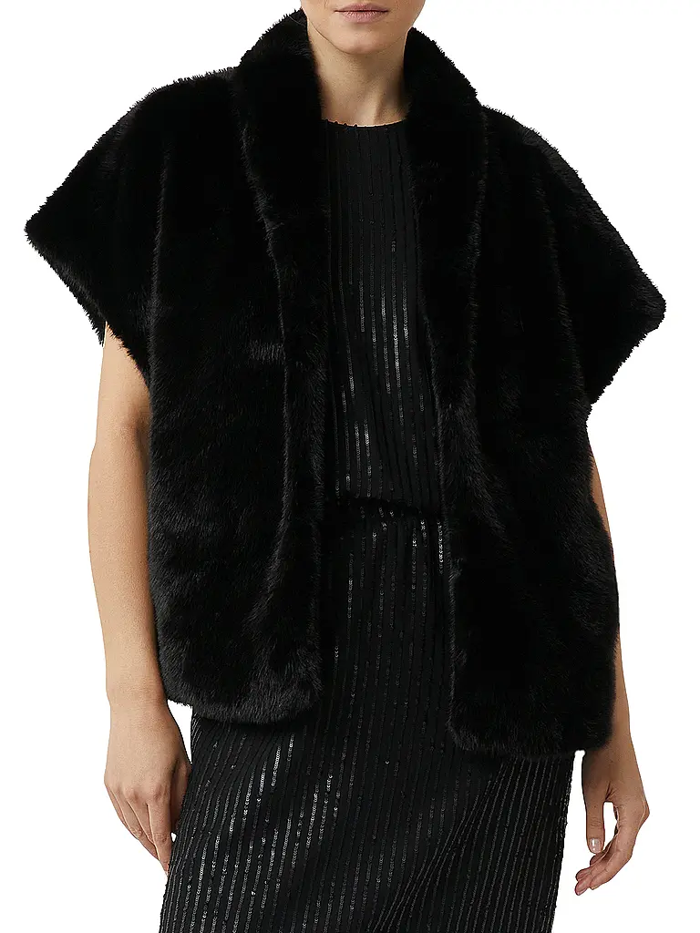 COMMA | Gilet in pelliccia sintetica
Marca: COMMA
Colore: nero
Categorie: Moda,Donna

Lunghezza manica: Senza maniche
Materiale: Pelliccia sintetica,Poliestere / Poliammide,Viscosa
Forma del colletto: Collo alto
Motivo: Tinta unita
Vestibilità (capispalla): Regu | 