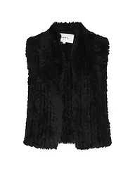 COMMA | Gilet effetto pelliccia | Nero