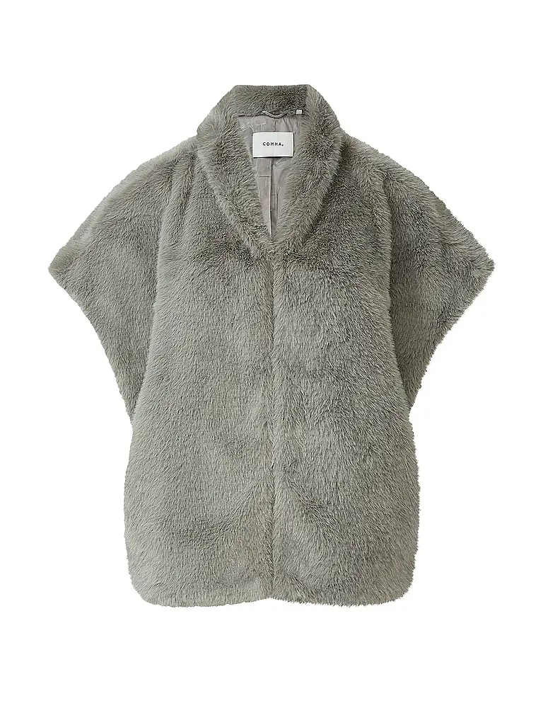 COMMA | Gilet in pelliccia sintetica | Grigio