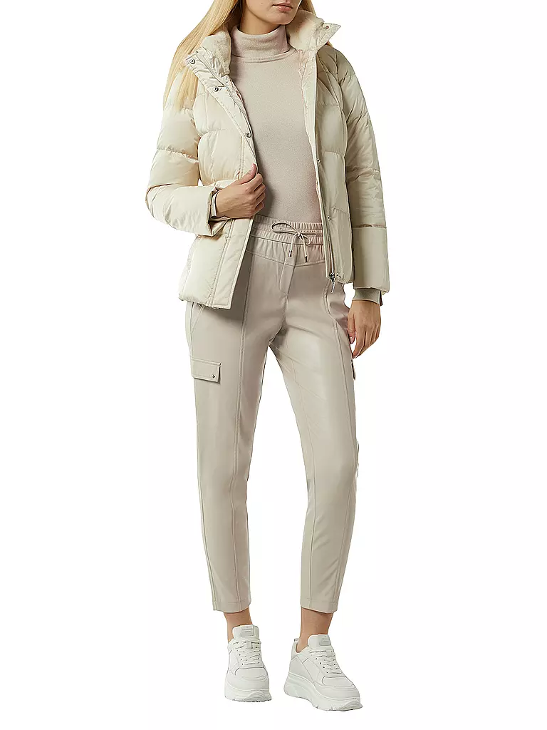 COMMA | Hose in Lederoptik | Beige