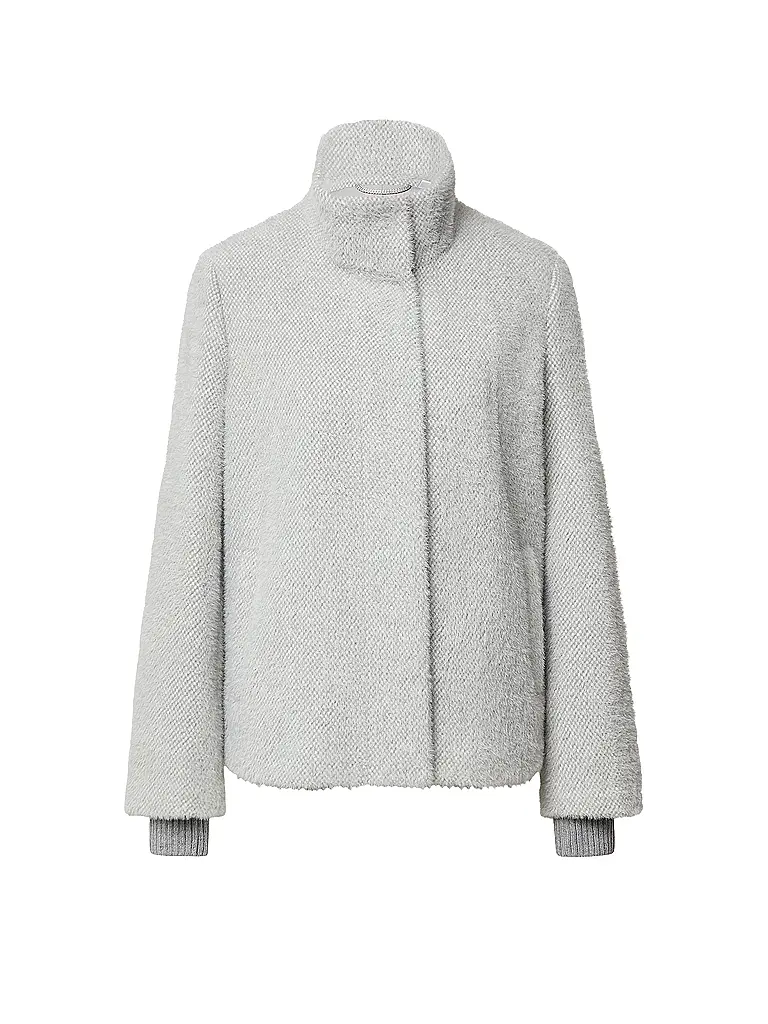COMMA | Jacke in Felloptik | Grigio chiaro
