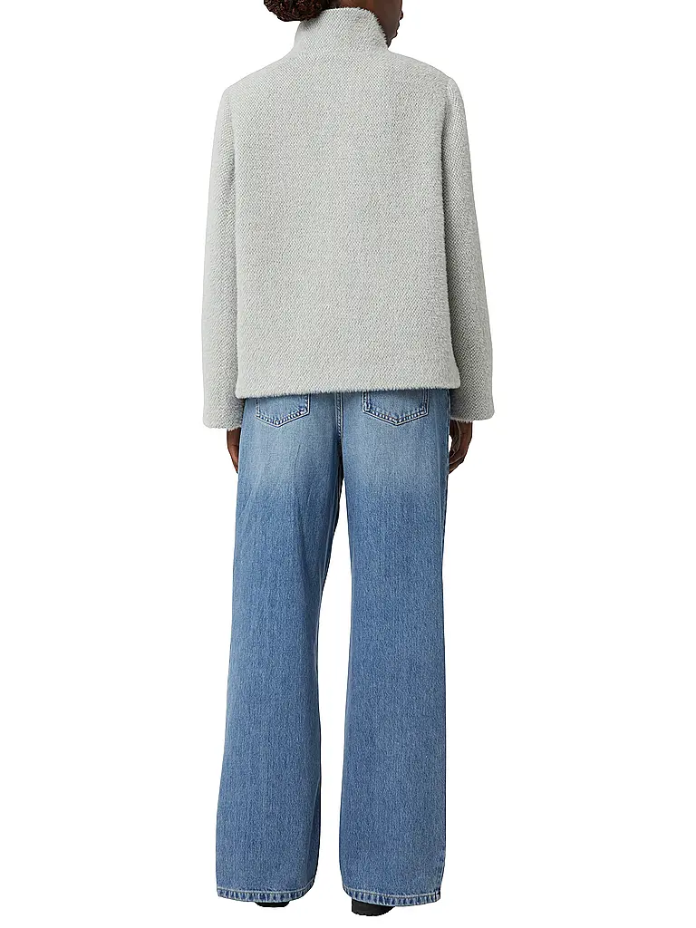 COMMA | Jacke in Felloptik | Grigio chiaro