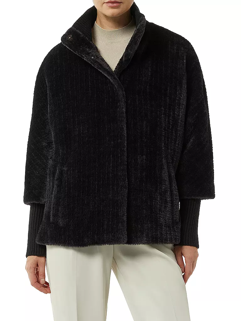 COMMA | Jacke in Felloptik | Nero