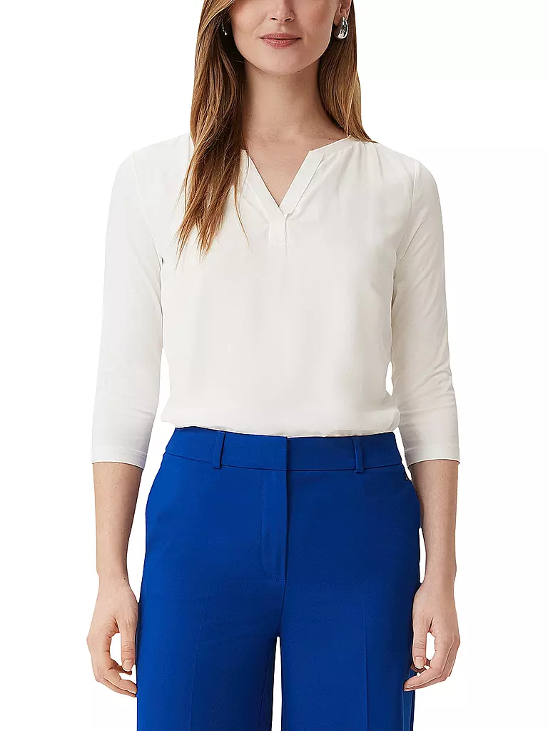 COMMA | Langarmshirt  | Bianco