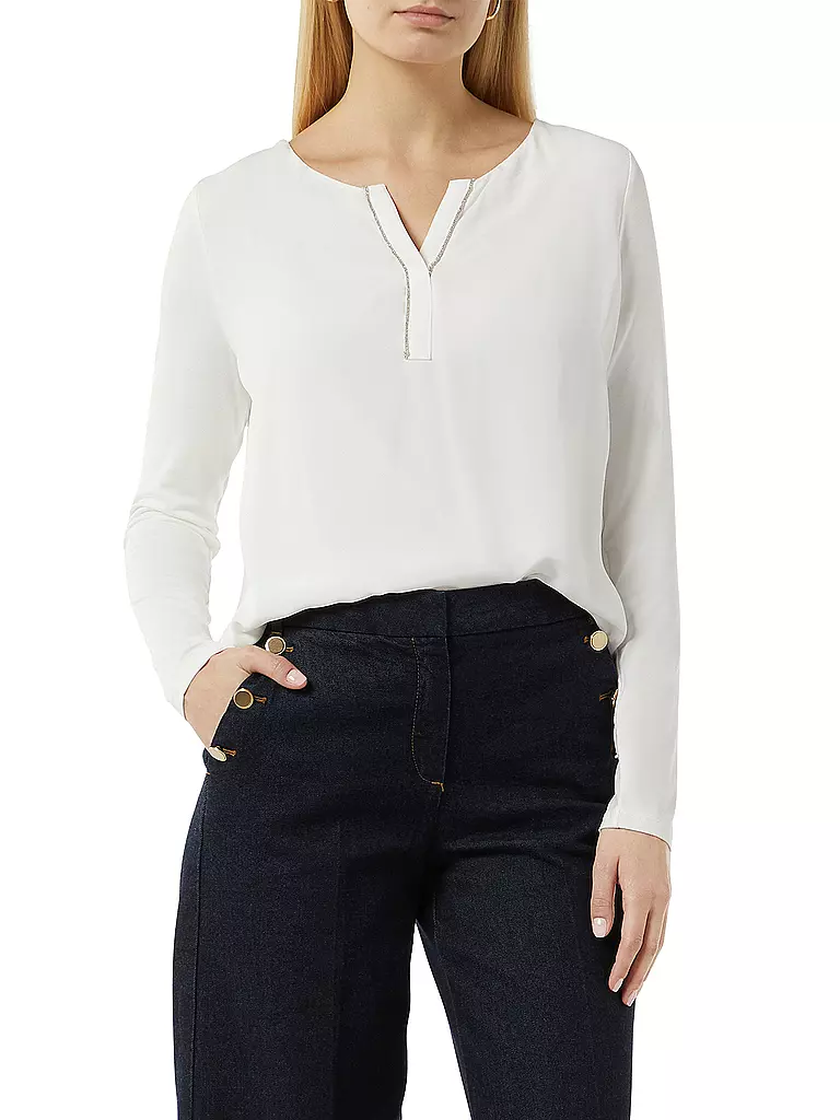 COMMA | Langarmshirt | Bianco