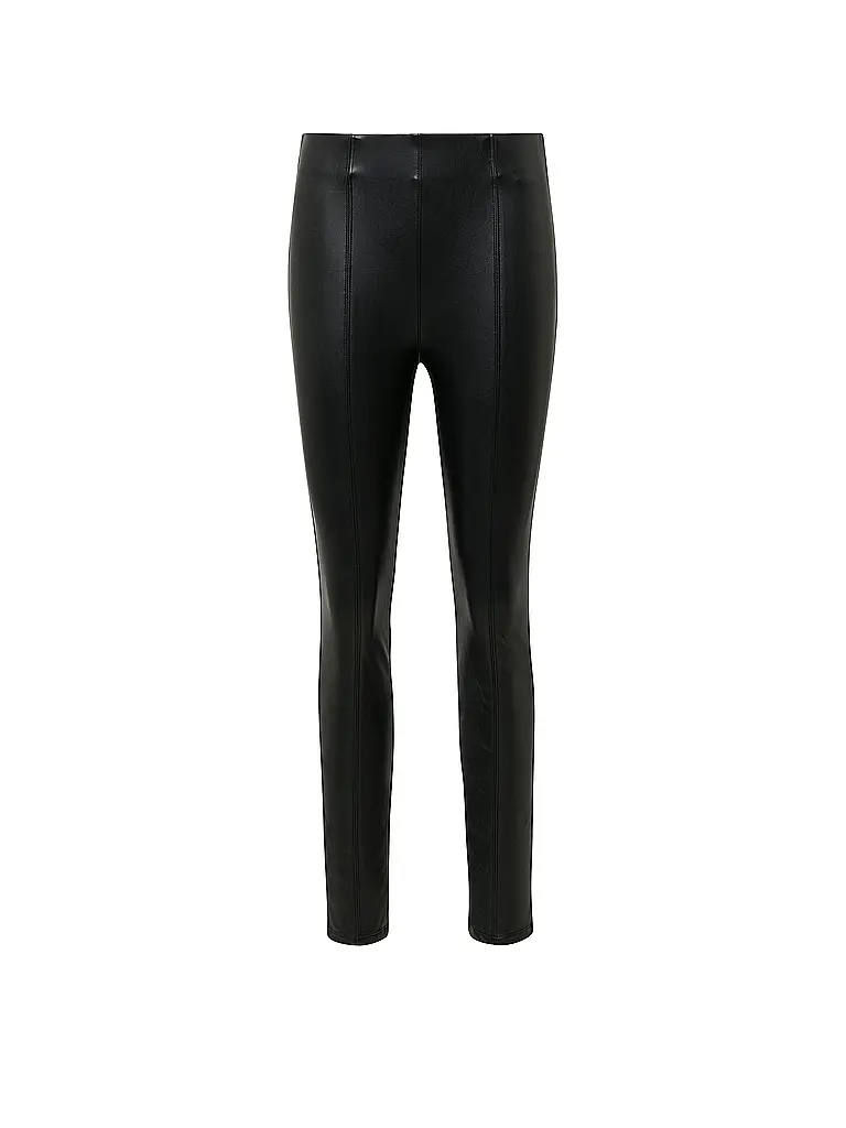 COMMA | Pantaloni effetto pelle | Nero
