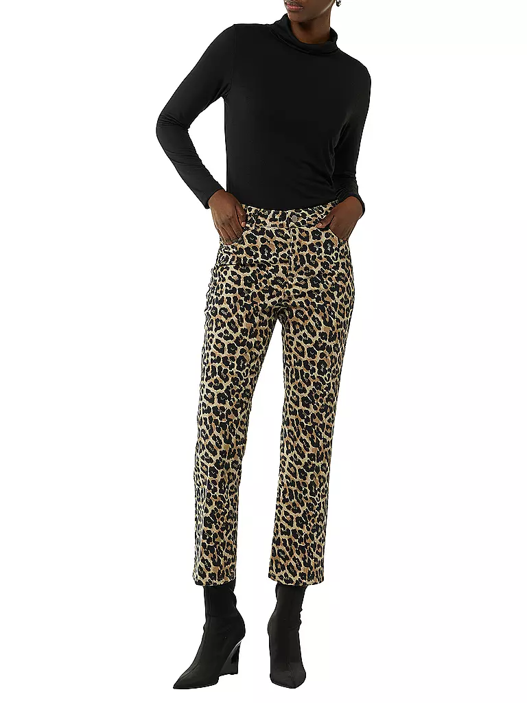 COMMA | Pantaloni Flared Fit 7/8 | Cammello
