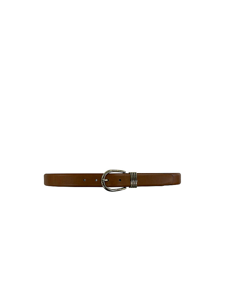 Cintura in pelle marrone 80