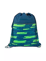 COOCAZOO | Sacca da ginnastica Lime Stripe | Blu