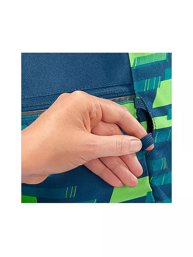 COOCAZOO | Sacca da ginnastica Lime Stripe | Blu