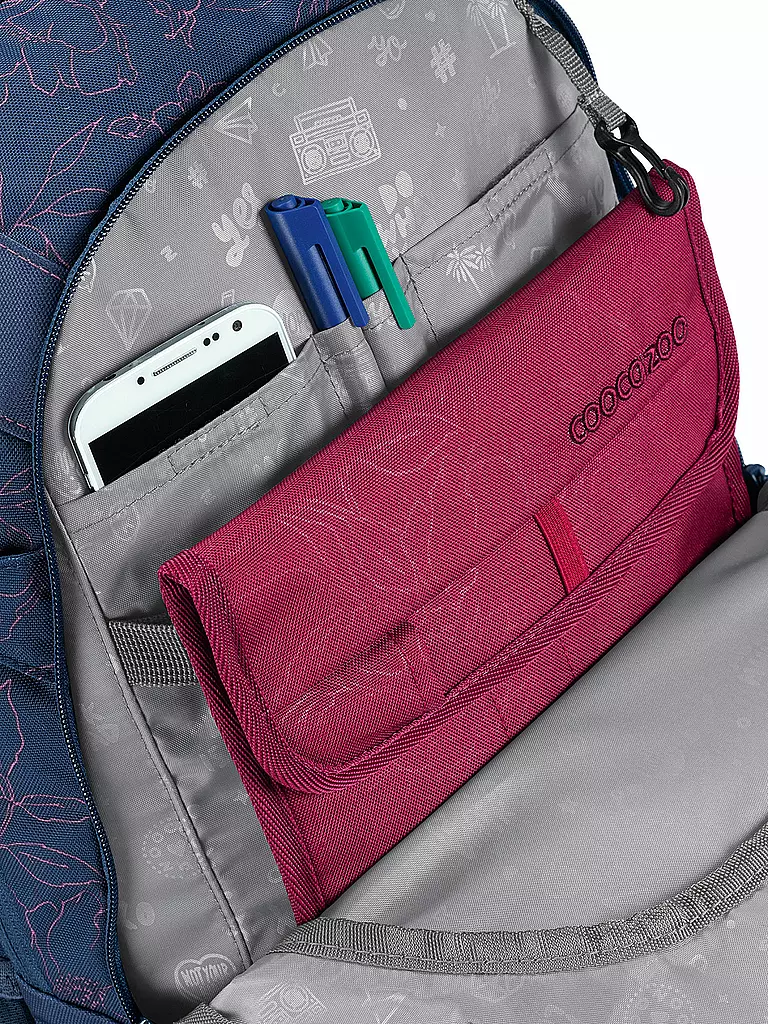 COOCAZOO | Zaino per la scuola MATE Sweet Rose | Blu scuro