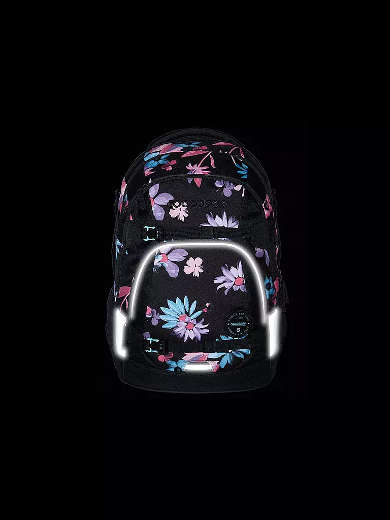 COOCAZOO | Zaino scolastico MATE Floral Artnight | Nero