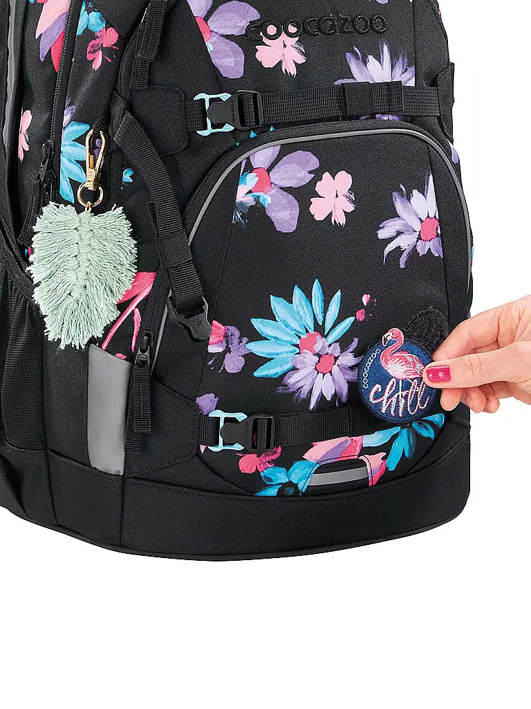 COOCAZOO | Zaino scolastico MATE Floral Artnight | Nero