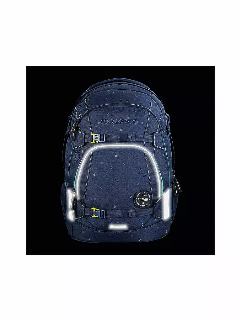 COOCAZOO | Zaino scolastico MATE Happy Raindrops | Blu scuro