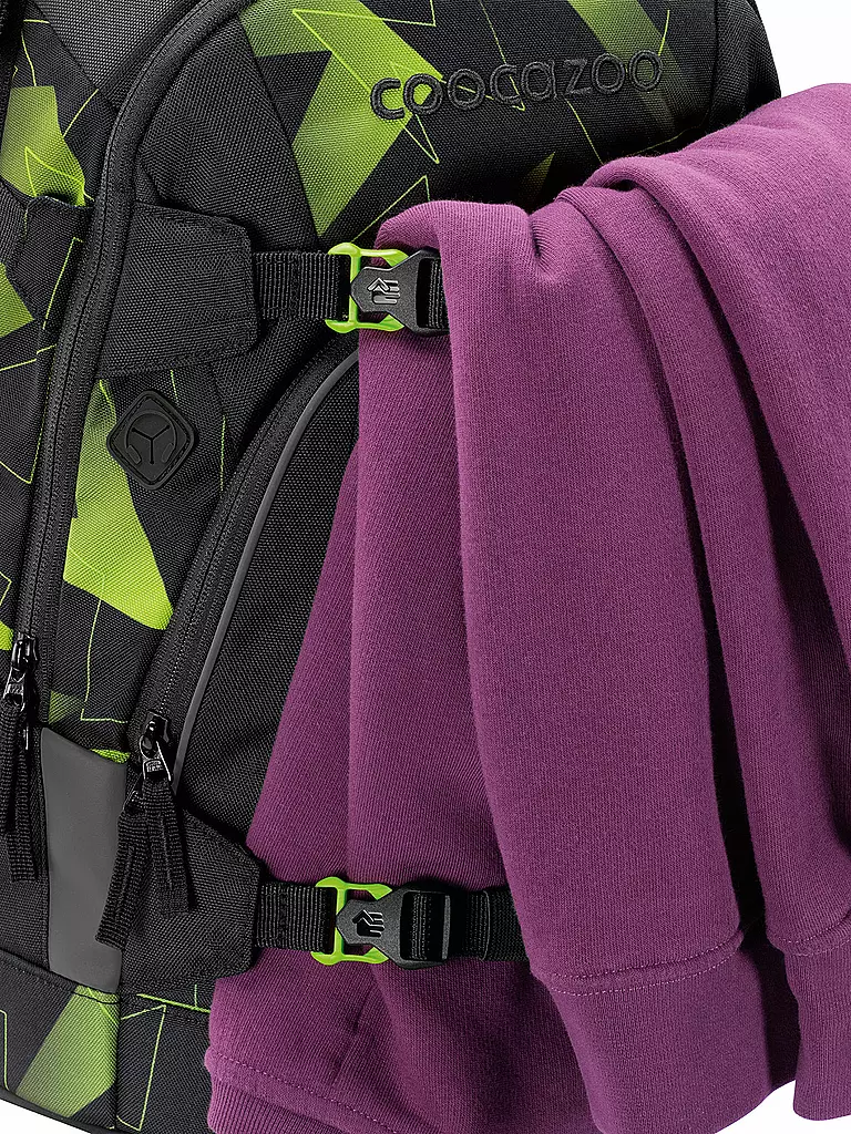 COOCAZOO | Zaino scolastico MATE Lime Flash | Nero