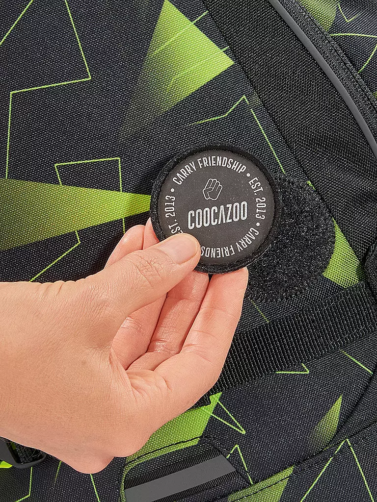 COOCAZOO | Zaino scolastico MATE Lime Flash | Nero