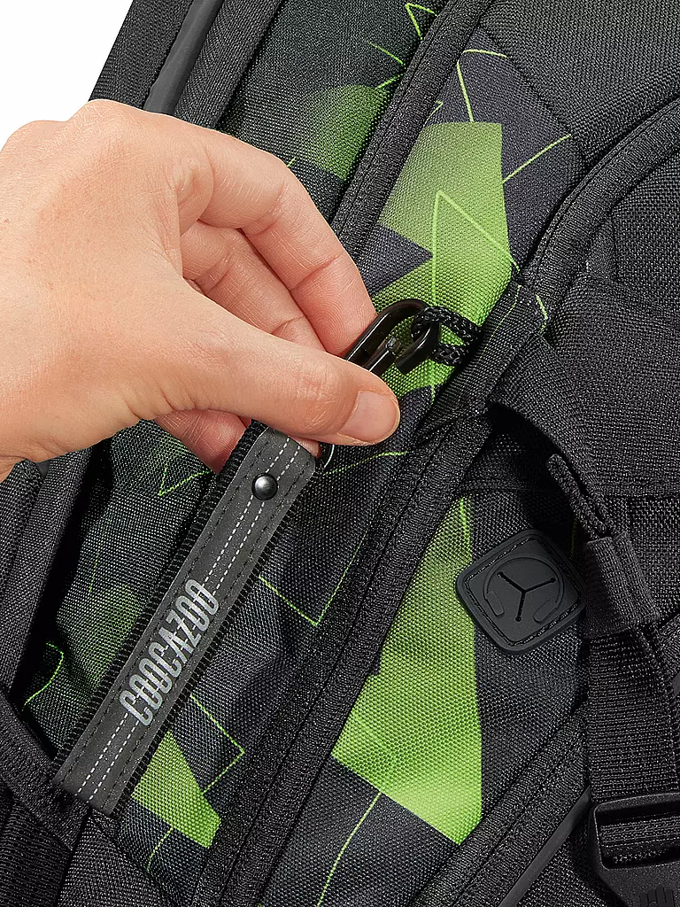 COOCAZOO | Zaino scolastico MATE Lime Flash | Nero