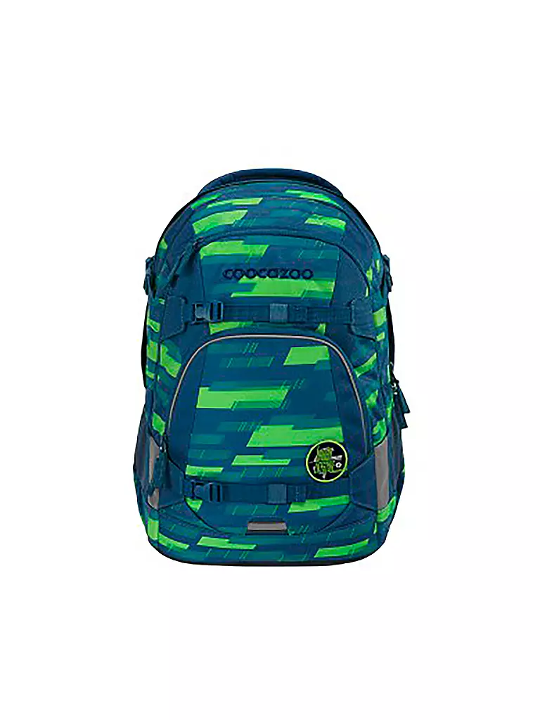 COOCAZOO | Zaino scolastico MATE Lime Stripe | Blu
