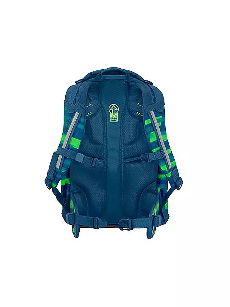 COOCAZOO | Zaino scolastico MATE Lime Stripe | Blu