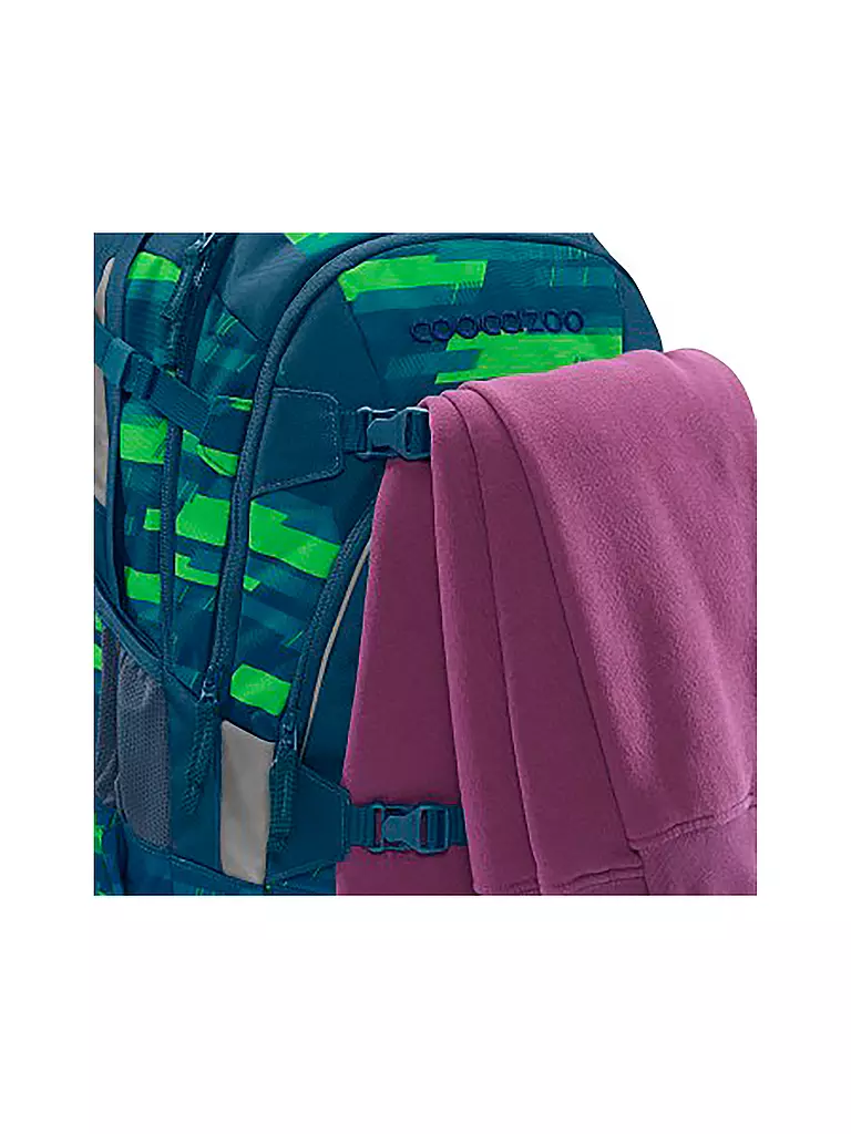COOCAZOO | Zaino scolastico MATE Lime Stripe | Blu