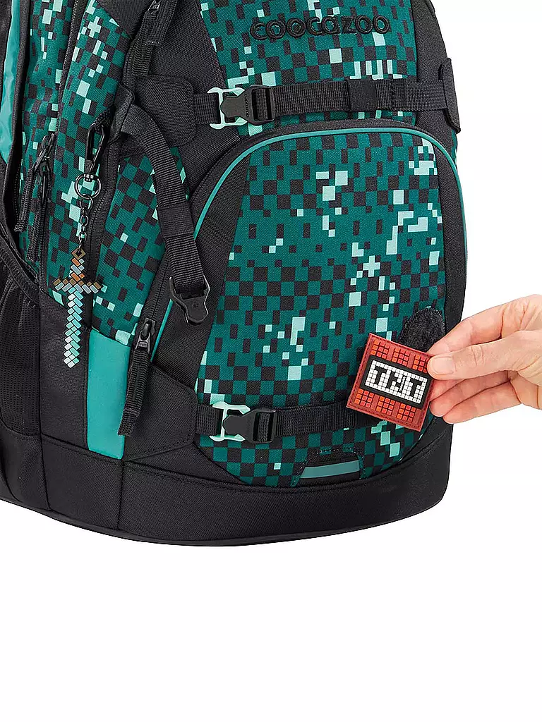 COOCAZOO | Zaino scolastico MATE Pixel Box | Nero