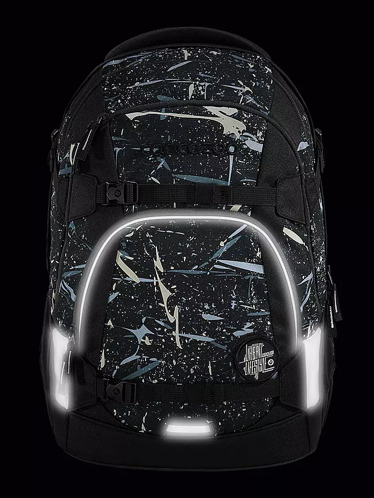 COOCAZOO | Zaino scolastico MATE REFLECTIVE SPLAS | Nero