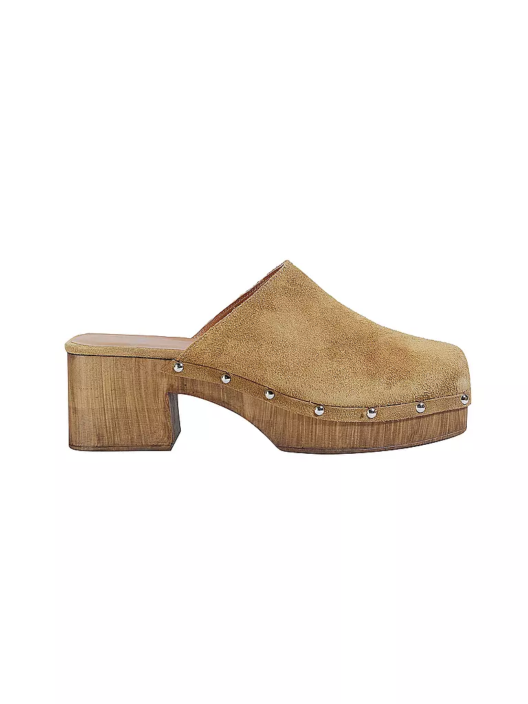 COPENHAGEN | Pantoletten - Clogs SUEDE | Marrone chiaro