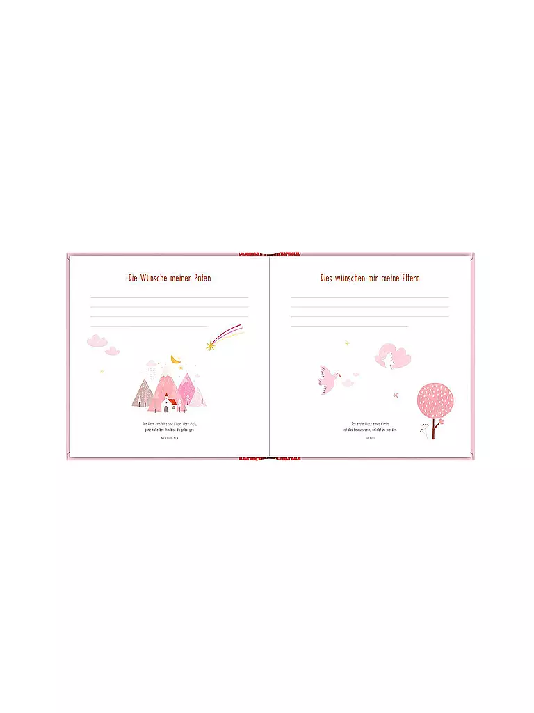 COPPENRATH VERLAG | Eintragalbum - Meine Taufe apricot | Rosa