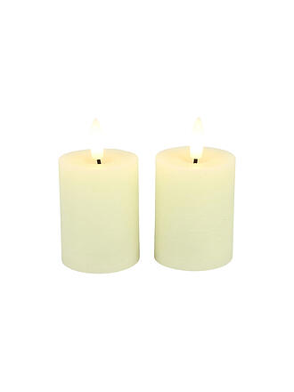COUNTRYFIELD | Set di 2 candele a LED LYON 5x9 cm color crema