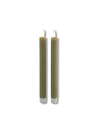 COUNTRYFIELD | Candela LED Set 2 pezzi Rustico 24x2,2cm Beige