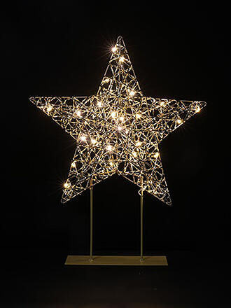 COUNTRYFIELD | Figura decorativa - Stella LED con base piccola 30cm DANY oro