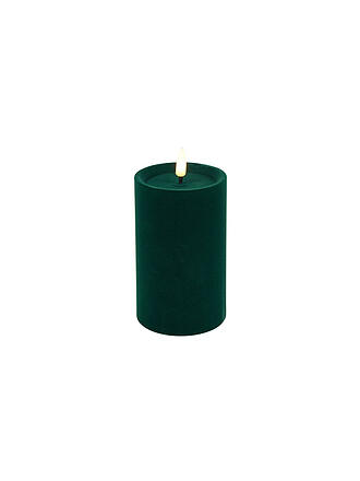 COUNTRYFIELD | Candela LED VELLUTO Grande 7,5x12,5cm Verde Scuro