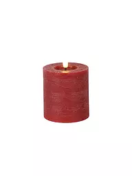 COUNTRYFIELD | Candela a colonna rustica LED Lyon S color crema | Rosso scuro