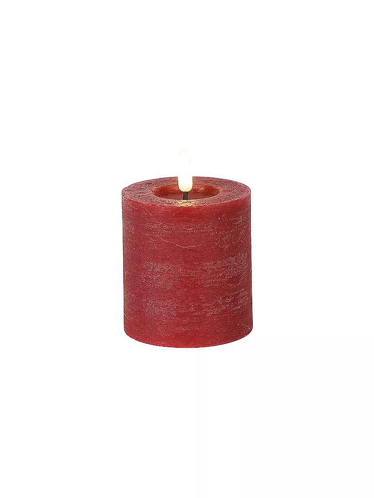 COUNTRYFIELD | Candela a colonna rustica LED Lyon S rossa | Rosso scuro